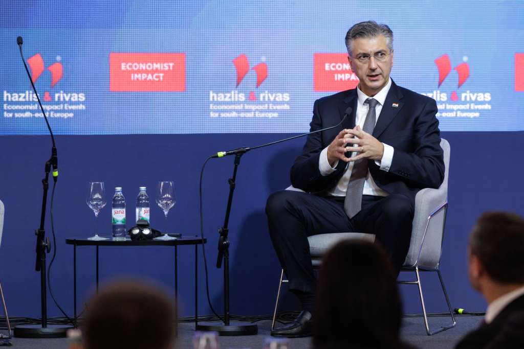Hrvatski premijer Andrej Plenković na drugom Godišnjem Croatia Summitu