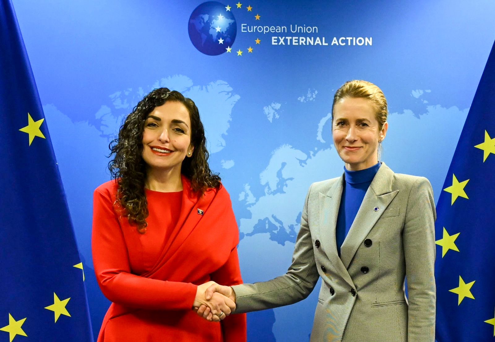 Susret Vjose Osmani i Kaje Kallas u Bruxellesu