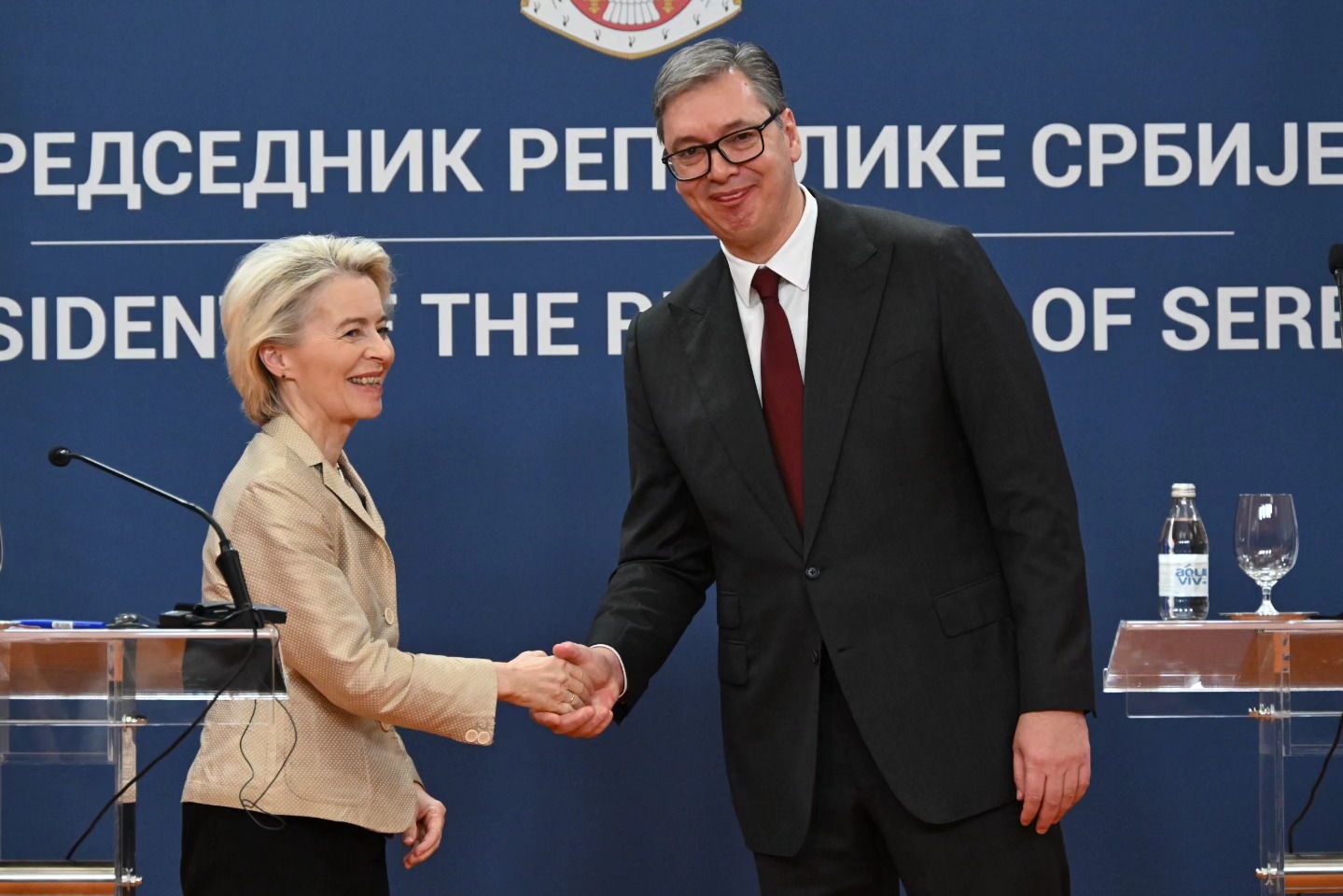 Predsjednica Europske komisije Ursula von der Leyen predsjednik Srbije Aleksandar Vučić